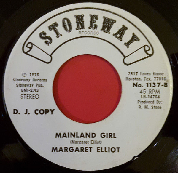 Margaret Elliot : I Ain't Been Stayin' Home (7", Single, Promo)