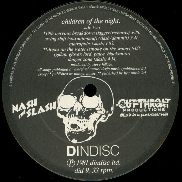Nash The Slash : Children Of The Night (LP, Album)