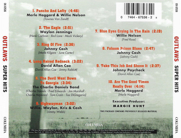 Various : Outlaws Super Hits (CD, Comp)