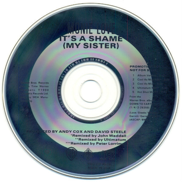 Monie Love : It's A Shame (My Sister) (CD, Single, Promo)