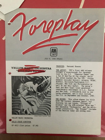 Various : Foreplay #33: A&M's Pre-Release Sampler (July 1980) (12", S/Sided, Promo, Smplr)