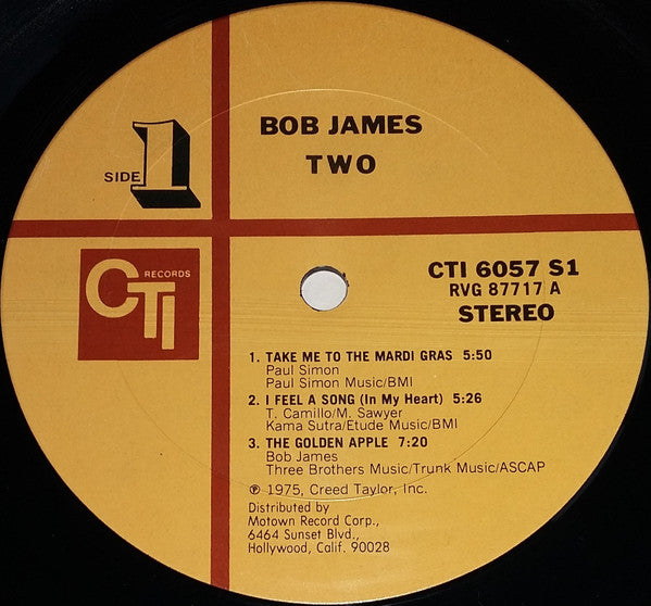Bob James : Two (LP, Album, Gat)