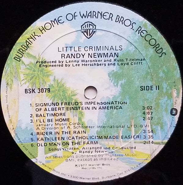 Randy Newman : Little Criminals (LP, Album, Win)