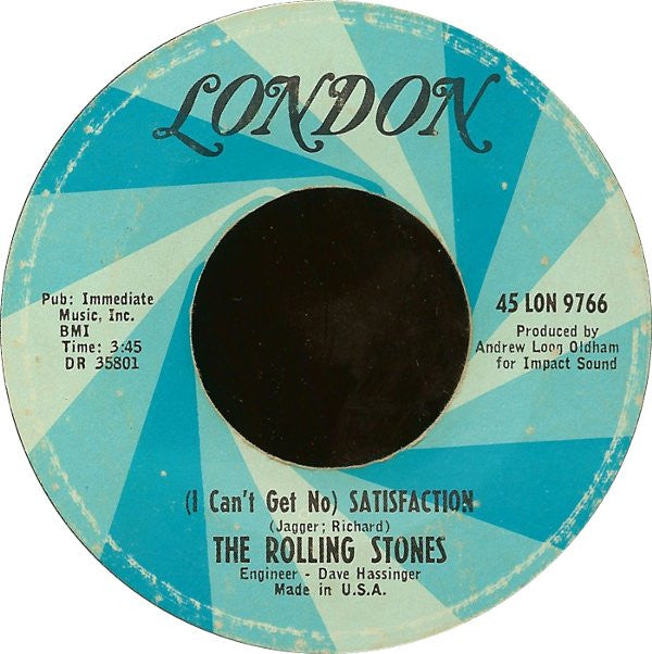 The Rolling Stones : (I Can't Get No) Satisfaction (7", Single, Styrene)
