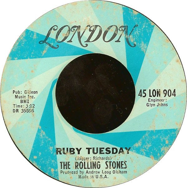 The Rolling Stones : Let's Spend The Night Together / Ruby Tuesday (7", Single, Styrene, Pit)