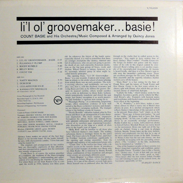 Count Basie Orchestra : Li'l Ol' Groovemaker... Basie! (LP, Album, Mono)