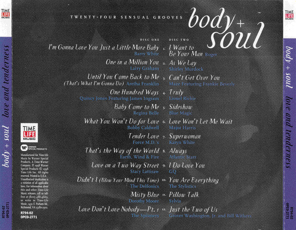 Various : Body + Soul - Love And Tenderness (2xCD, Comp)