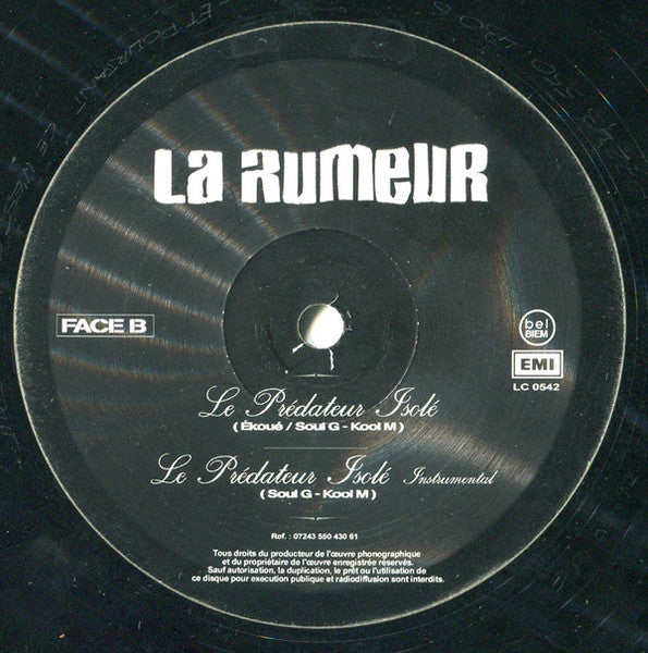 La Rumeur : Je Connais Tes Cauchemars / Le Prédateur Isolé (12")
