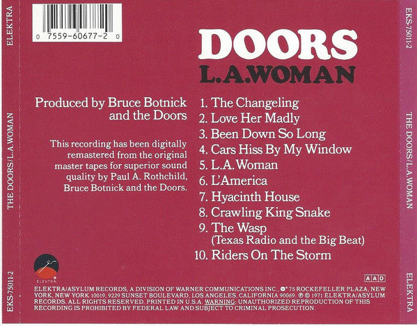 Doors* : L.A. Woman (CD, Album, RE, RM)