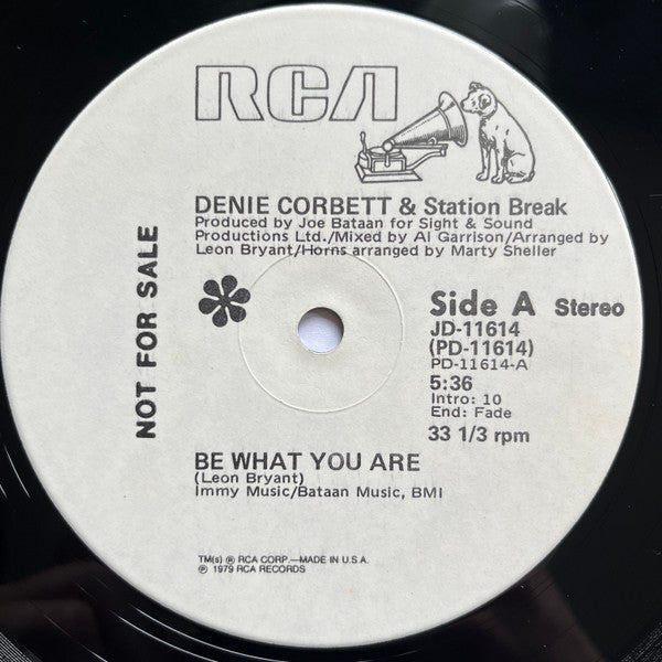 Denie Corbett & Station Break : Be What You Are / You Put The Music In Me (12", Promo)