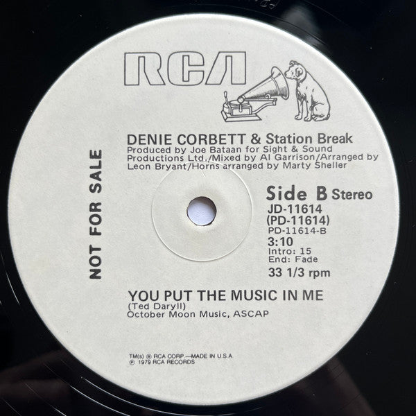 Denie Corbett & Station Break : Be What You Are / You Put The Music In Me (12", Promo)