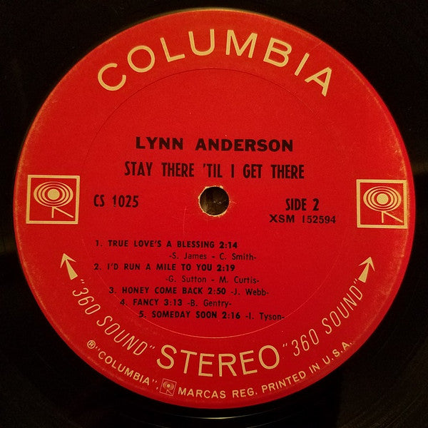Lynn Anderson : Stay There 'Til I Get There (LP, Album, Ter)