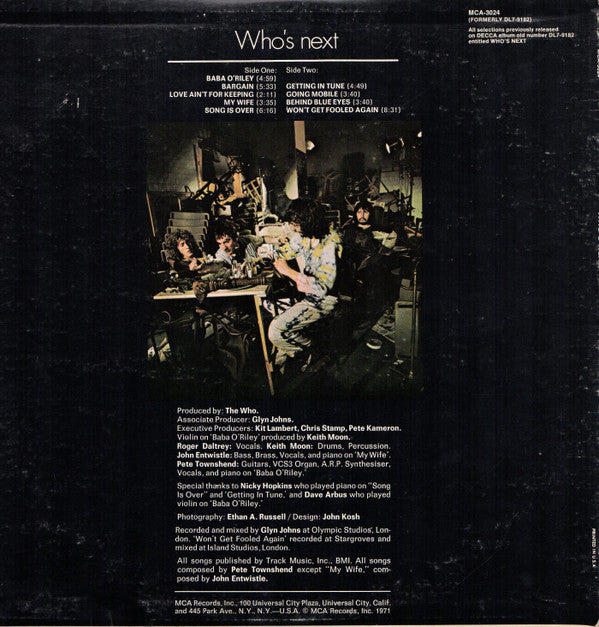 The Who : Who's Next (LP, Album, RE, Pin)