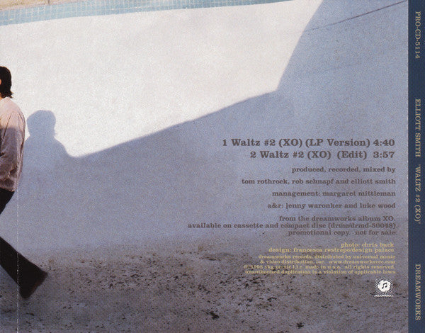 Elliott Smith : Waltz #2 (XO) (CD, Single, Promo)