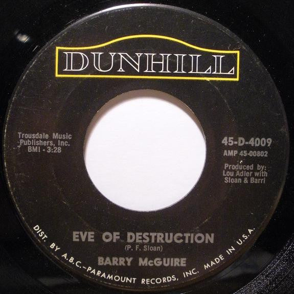 Barry McGuire : Eve Of Destruction (7", Single)