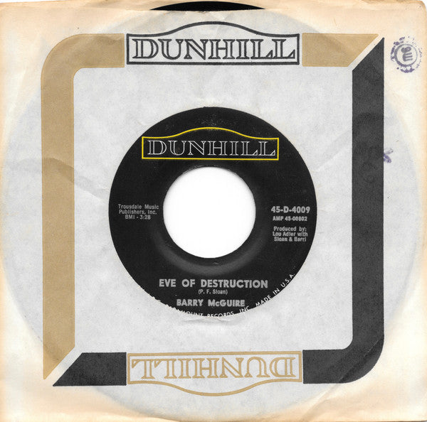 Barry McGuire : Eve Of Destruction (7", Single)