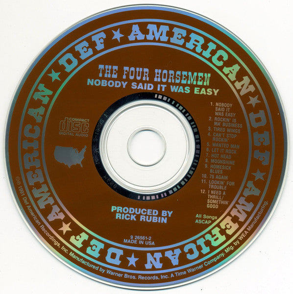 The Four Horsemen : Nobody Said It Was Easy (CD, Album, Spe)