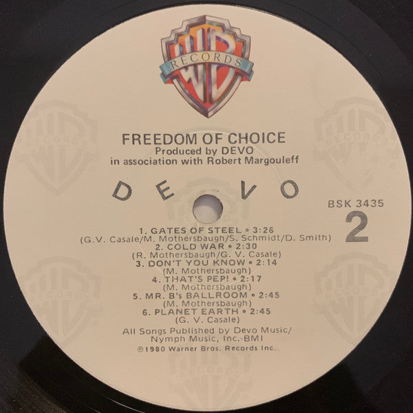 Devo : Freedom Of Choice (LP, Album, Jac)