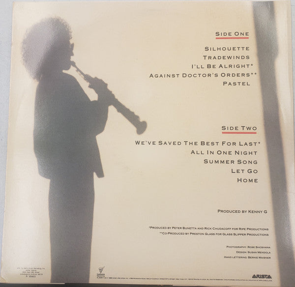 Kenny G (2) : Silhouette (LP, Album, Club)