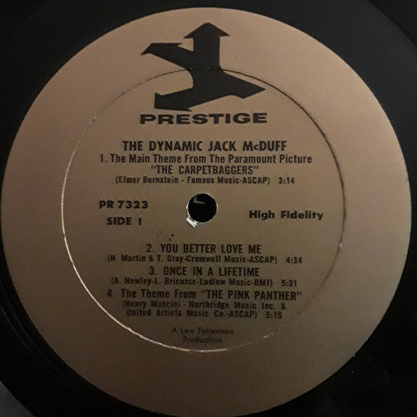 The Brother Jack McDuff Quartet With The Big Band Of Benny Golson : The Dynamic Jack Mc Duff (LP, Album, Mono, Gat)