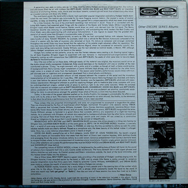 Johnny Hodges And His Orchestra Featuring Duke Ellington, Lawrence Brown & Cootie Williams : Hodge Podge (LP, Comp)