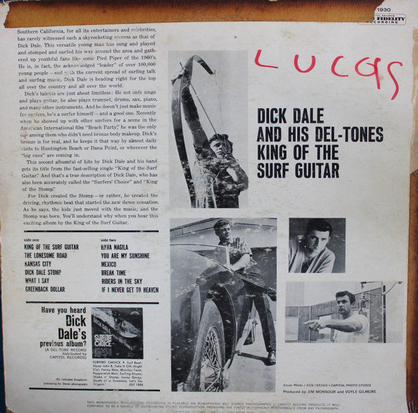 Dick Dale & His Del-Tones : King Of The Surf Guitar (LP, Mono, Scr)
