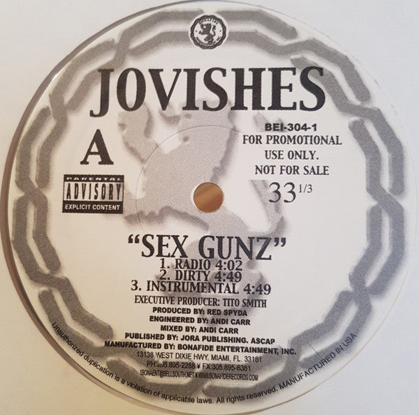 Jovishes : Sex Gunz (12", Promo)