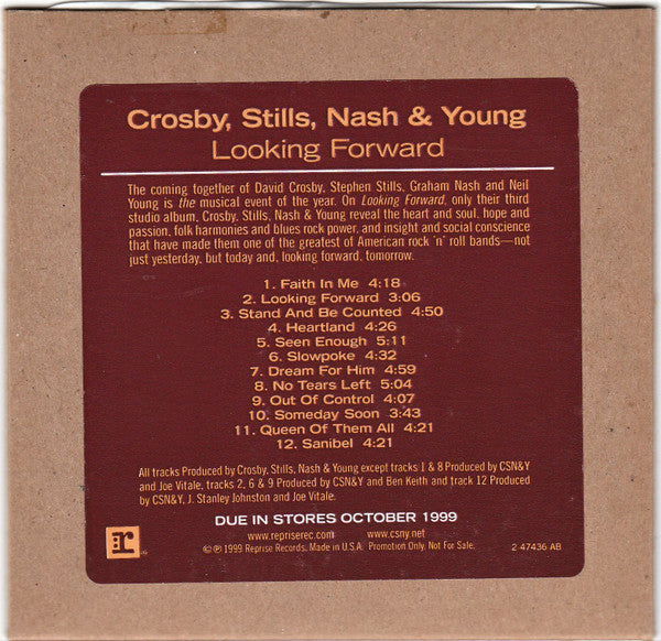 CSNY* : Looking Forward (HDCD, Advance, Album, Promo)