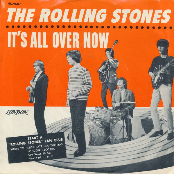 The Rolling Stones : It's All Over Now / Good Times Bad Times (7", Single, Styrene)