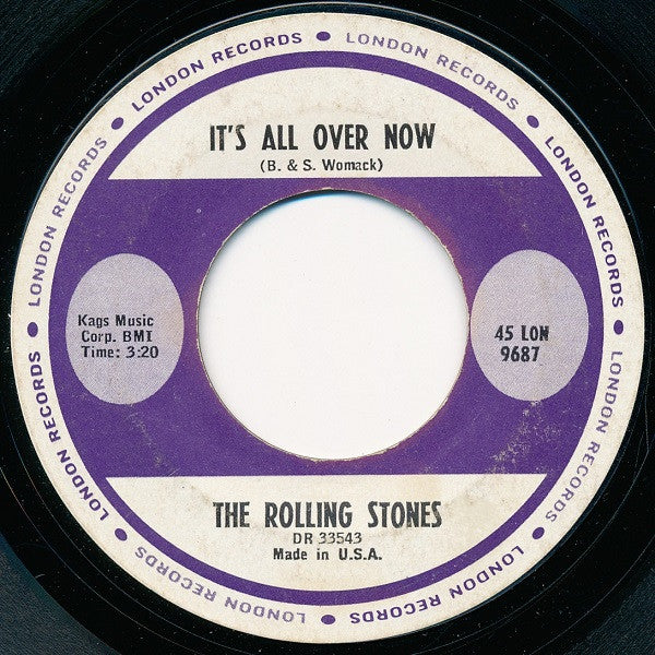 The Rolling Stones : It's All Over Now / Good Times Bad Times (7", Single, Styrene)