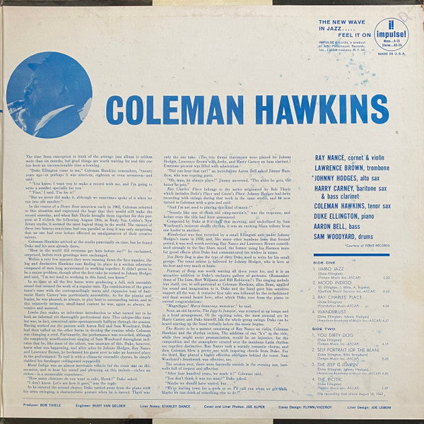 Duke Ellington Meets Coleman Hawkins : Duke Ellington Meets Coleman Hawkins (LP, Album, RP)
