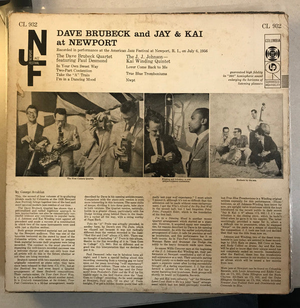 Dave Brubeck And J.J. Johnson & Kai Winding : At Newport (LP, Album, Mono, Hol)