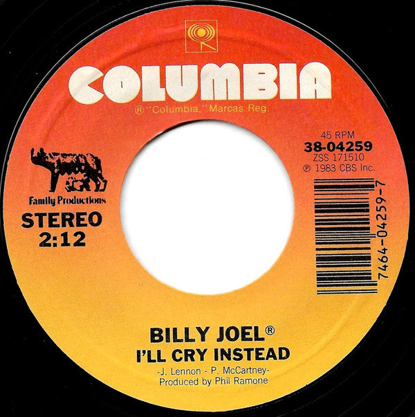 Billy Joel : An Innocent Man (7", Single, Car)