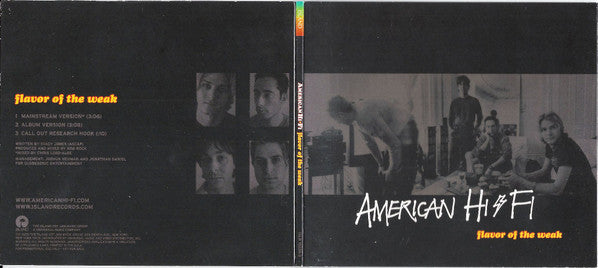 American Hi-Fi : Flavor Of The Weak (CD, Single, Promo, Dig)