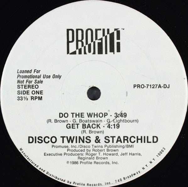 Disco Twins & Starchild (17) : Do The Whop / Get Back (12", Promo)