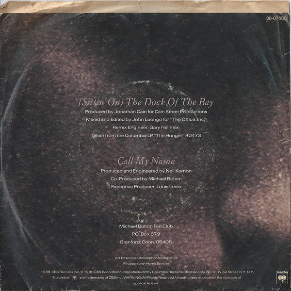 Michael Bolton : (Sittin' On) The Dock Of The Bay (7", Single, Styrene, Car)