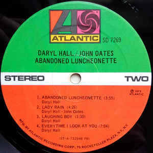 Daryl Hall / John Oates* : Abandoned Luncheonette (LP, Album, RP, PR )