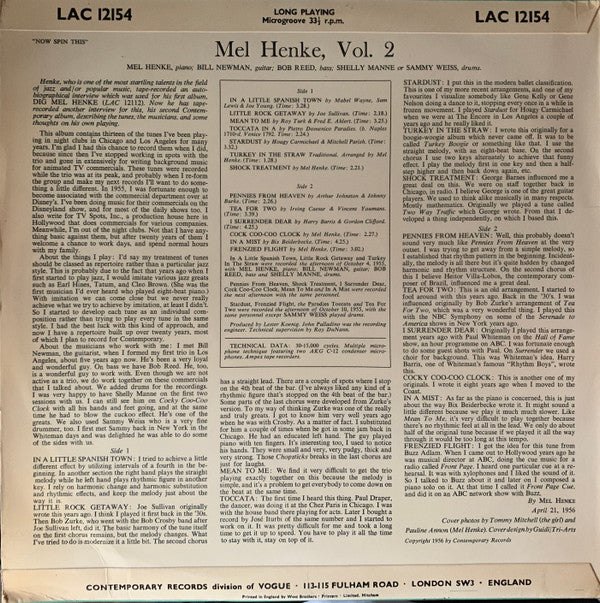 Mel Henke : Now Spin This! (Mel Henke, Vol. 2) (LP, Album, Mono)
