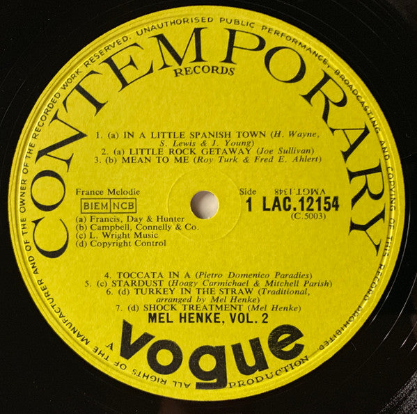 Mel Henke : Now Spin This! (Mel Henke, Vol. 2) (LP, Album, Mono)