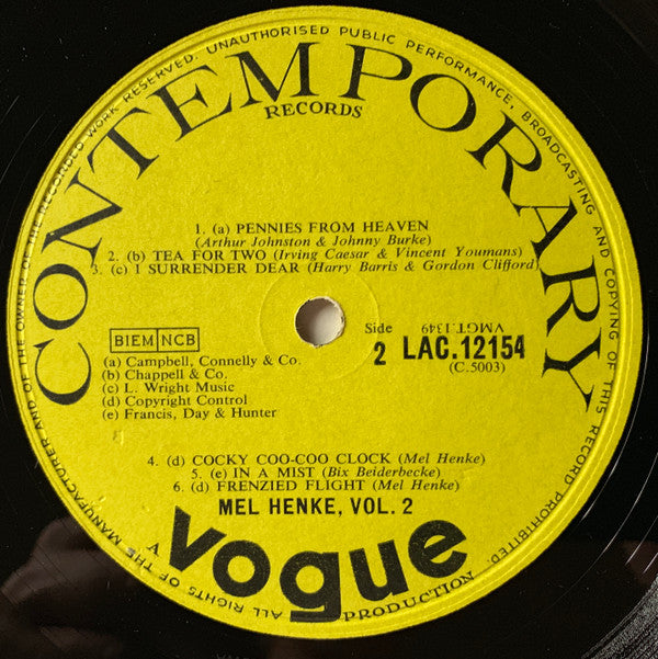 Mel Henke : Now Spin This! (Mel Henke, Vol. 2) (LP, Album, Mono)