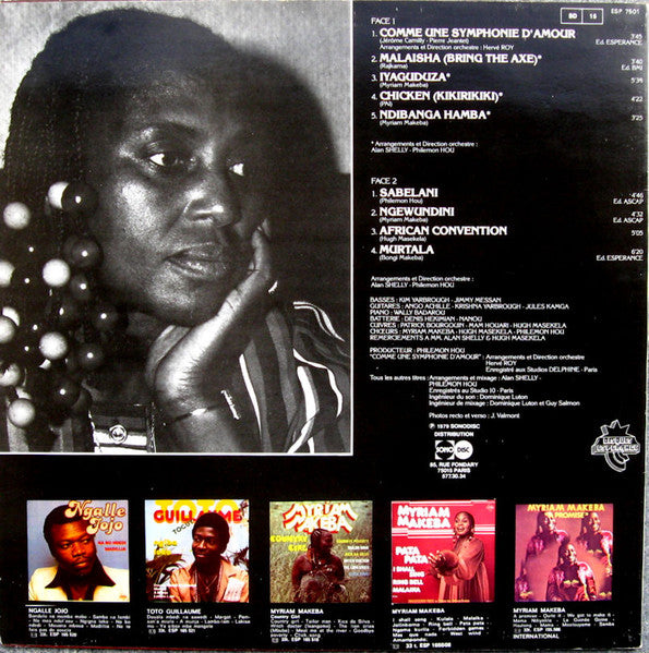 Miriam Makeba : Comme Une Symphonie D'Amour (LP, Album)