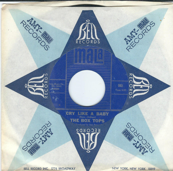 Box Tops : Cry Like A Baby / The Door You Closed To Me (7", Single, Styrene, Mon)