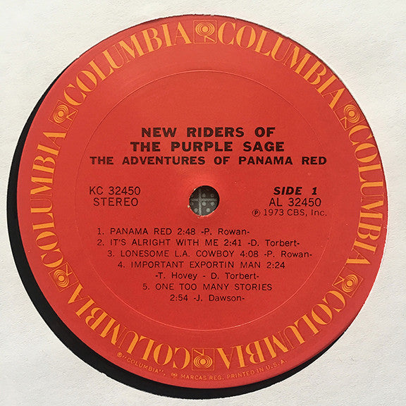 New Riders Of The Purple Sage : The Adventures Of Panama Red (LP, Album, Gat)