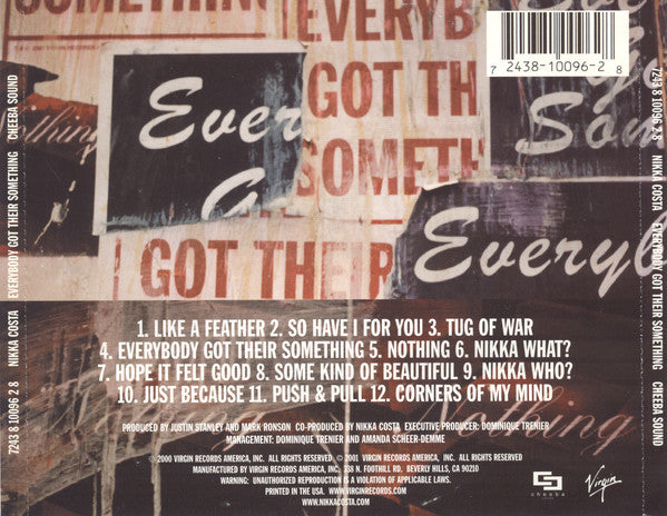 Nikka Costa : Everybody Got Their Something (CD, Album)