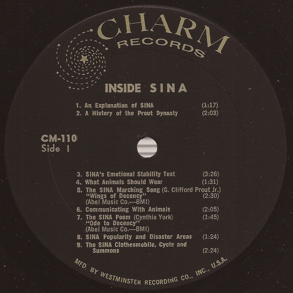 SINA (4) : Inside SINA (LP, Album)