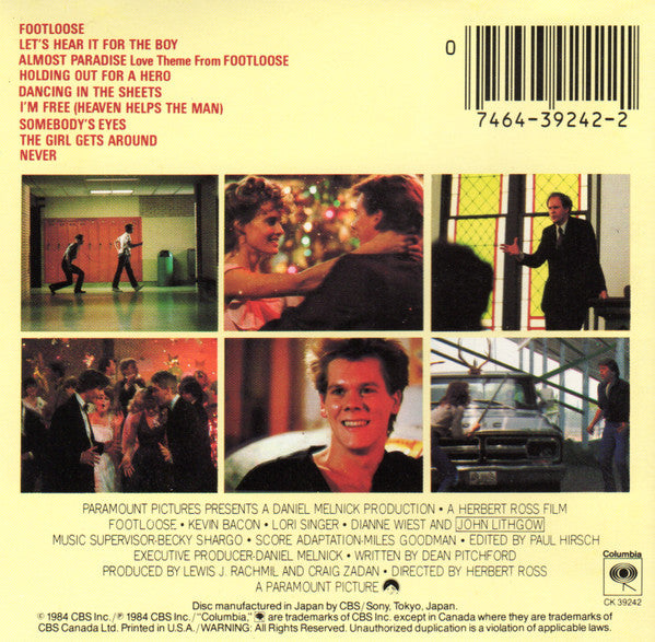 Various : Footloose (Original Soundtrack Of The Paramount Motion Picture) (CD, Album, RE)