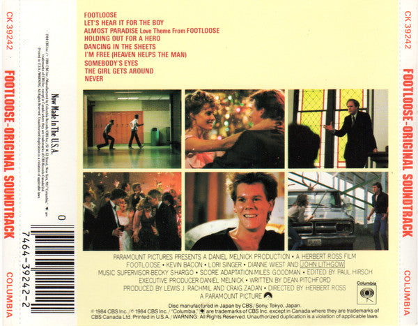 Various : Footloose (Original Soundtrack Of The Paramount Motion Picture) (CD, Album, RE)