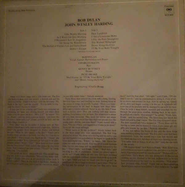 Bob Dylan : John Wesley Harding (LP, Album, RE, Pit)