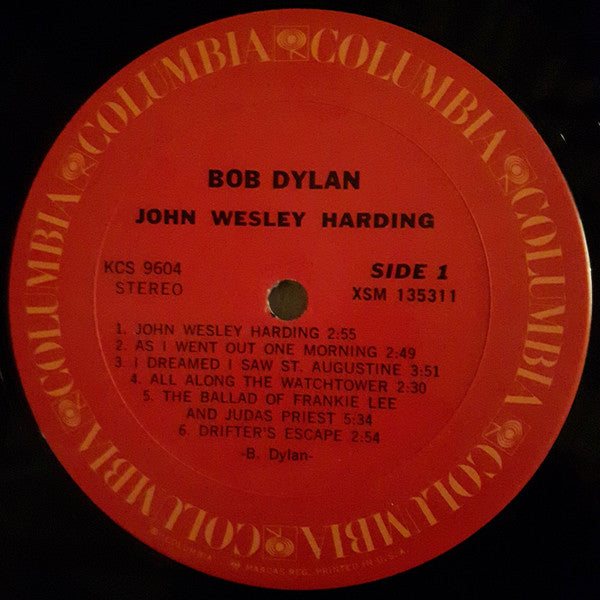 Bob Dylan : John Wesley Harding (LP, Album, RE, Pit)