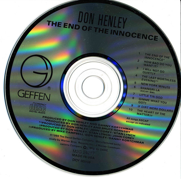 Don Henley : The End Of The Innocence (CD, Album)
